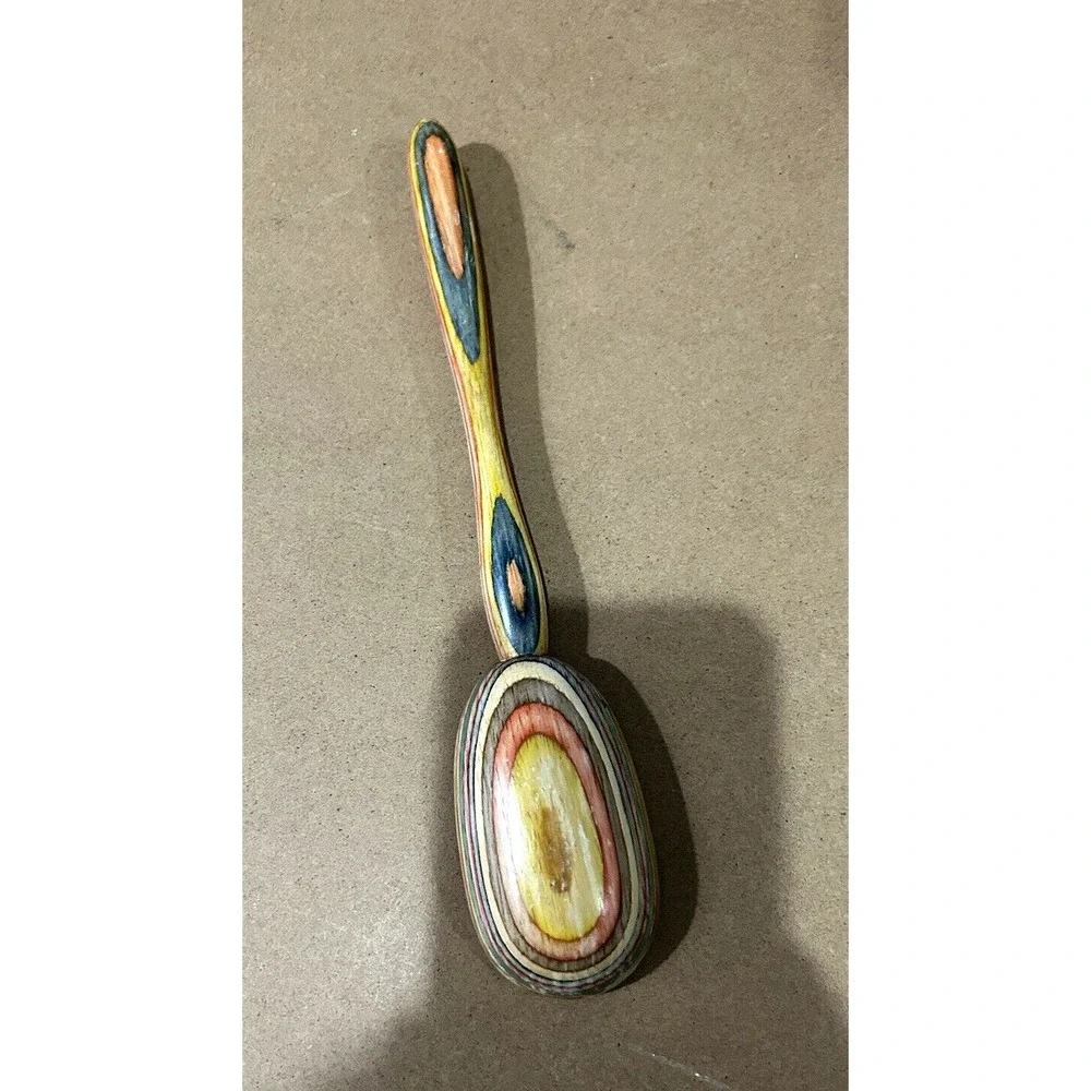 Rainbow Wooden Spoon Utensil 9